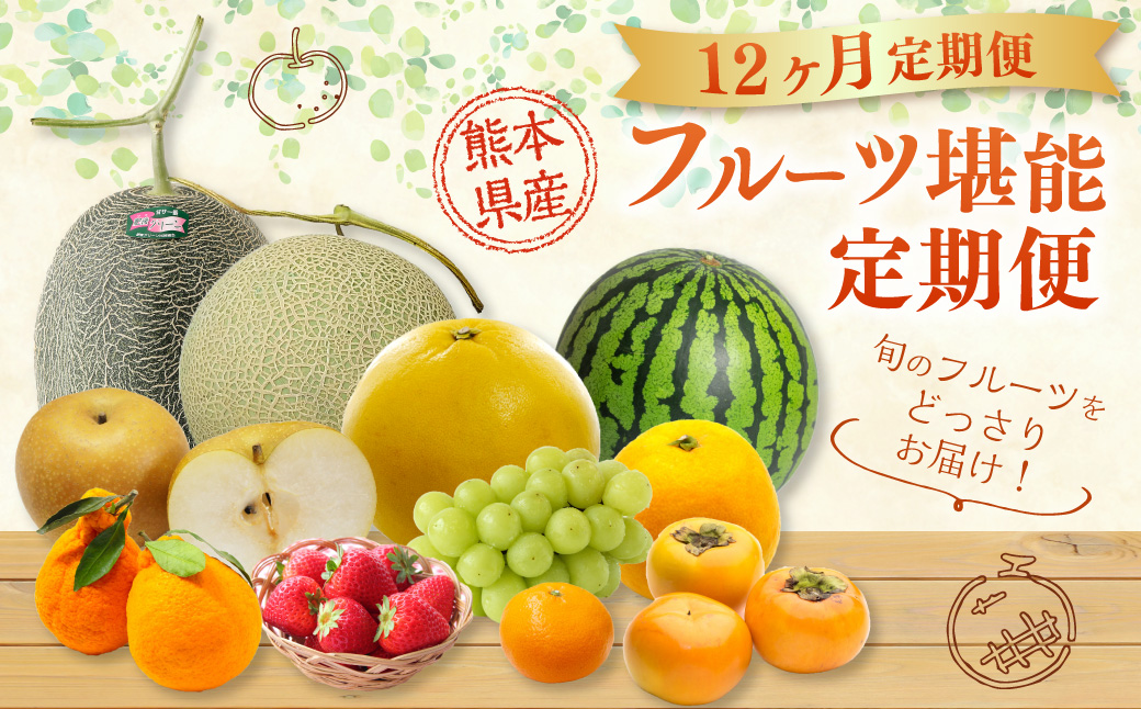 【年12回定期便】熊本県産フルーツ堪能定期便