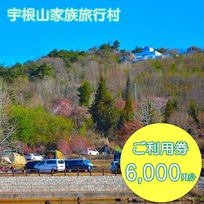 宇根山家族旅行村（キャンプ場） 宇根山天文台 ご利用券 6,000円分 キャンプ 宿泊 バーベキュー 星空 広島県三原市　131002