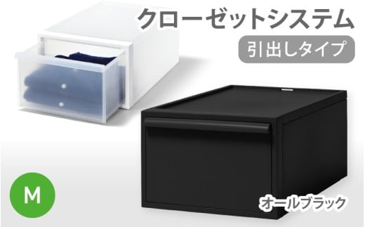 クローゼットシステム 引出しタイプM　CS-D2 (7色からお好きなカラーが選べる)  ／ オールブラック  収納 ライクイット like-it 奈良県 葛城市【like097-4A】