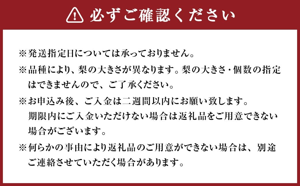 【ご家庭用】 九重町産 梨 詰め合わせ 約3kg （約6～8個）