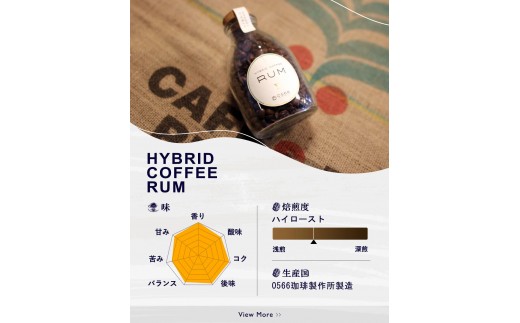 ハイブリッドコーヒー　ラム コルクボトル150g【粉に挽く】（3363）