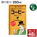 【ふるさと納税】【定期便】【4ヶ月毎2回】コーヒー 250ml 24本 計48本（24本×2回） コーヒー牛乳 カフェオレ 珈琲 らくのうマザーズ 薫るエスプレッソ ドリンク 紙パック 熊本県産 国産 九州 熊本県 菊池市 送料無料