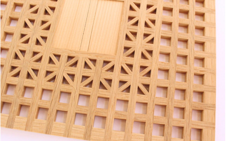 真庭組子 テーブルアート / 組子細工 アートパネル 天然木 ヒノキ 杉 岡山県 真庭市 【sada-2】