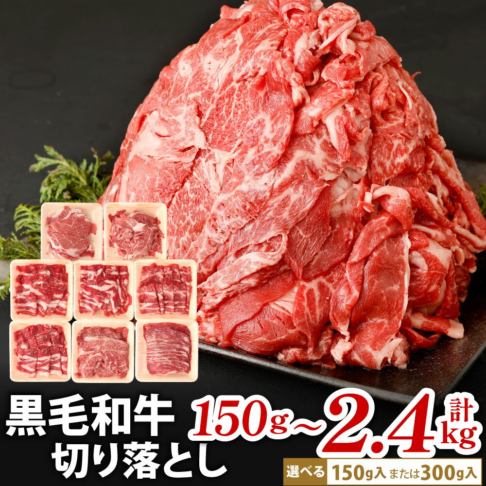九州産 黒毛和牛 切り落とし 合計2.4kg 300g×8パック 小分け 国産牛 お肉 牛肉 切落し 冷凍 送料無料