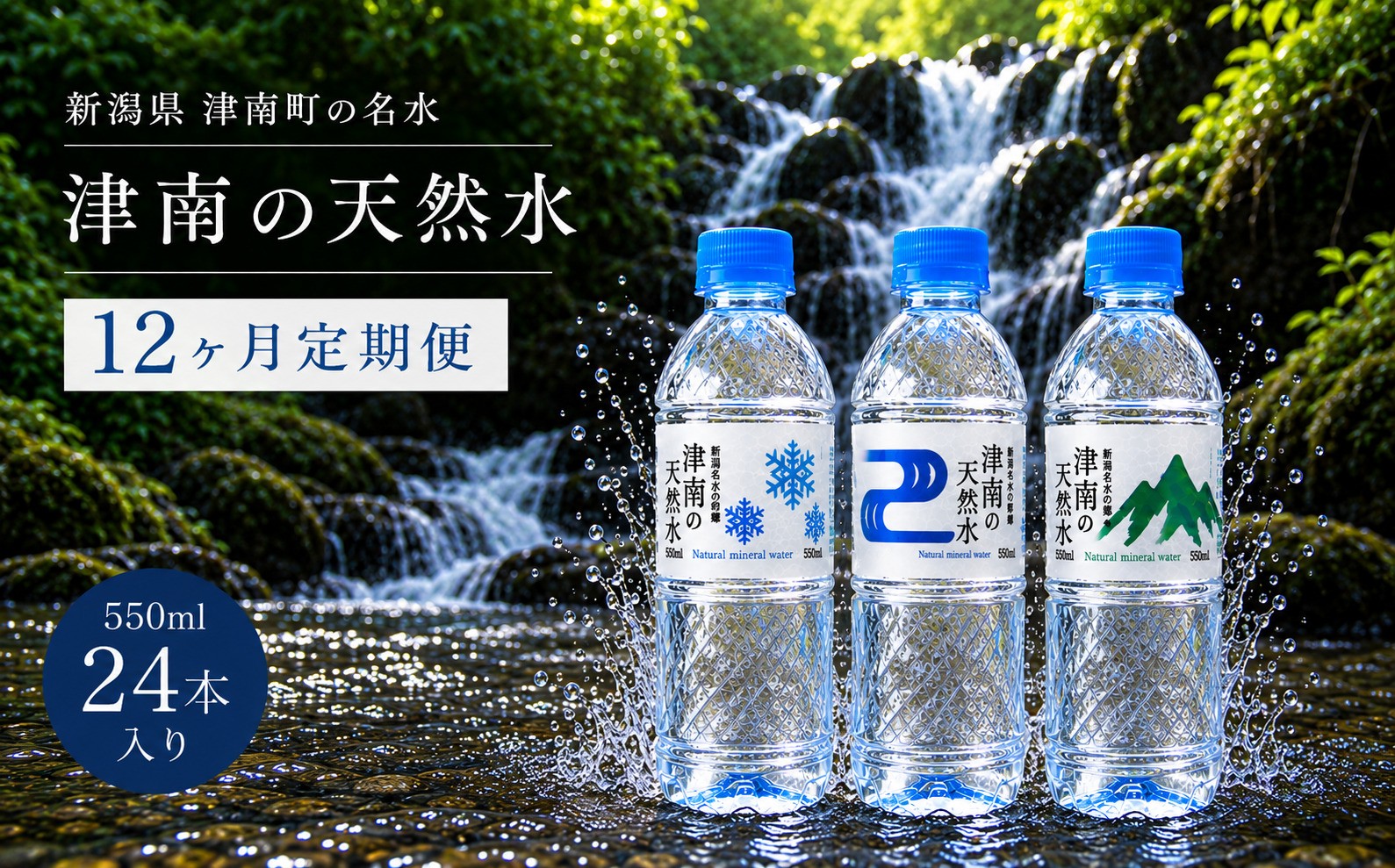 
                  【12ヶ月定期便】水 550ml × 24本 津南の天然水 | ミネラルウォーター 軟水 ペットボトル 国産 新潟  飲料水 天然水  備蓄 防災 新潟県 津南町
                