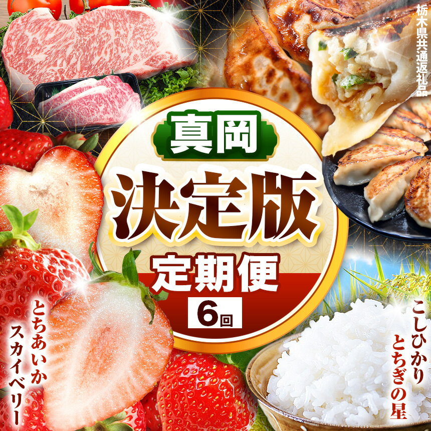 【ふるさと納税】 栃木 定期便 真岡の 魅力 満載 定期便6回 | いちご とちあいか スカイベリー 餃子 とちぎ和牛 こしひかり とちぎの星 お米 白米 米 苺 イチゴ ストロベリー たじまや サーロイン グルメ セット | 数量限定 数量 限定 魅力 満載 栃木県 真岡市 送料無料