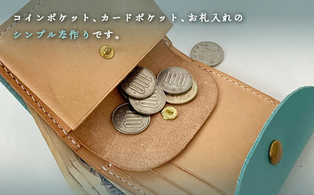 【おいらせブルー】牛革三つ折りハーフウォレット 【 ふるさと納税 人気 おすすめ ランキング おいらせ ブルー 三つ折り ハーフウォレット 財布 コンパクト 革 ウォレット 牛革 三つ折り財布 コイン