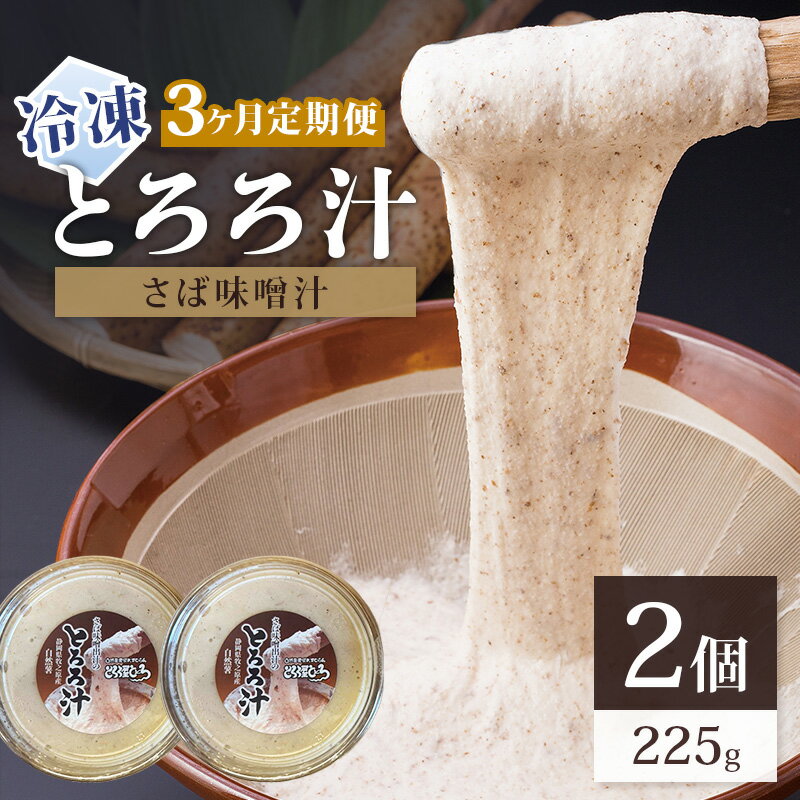 【ふるさと納税】冷凍とろろ汁（さば味噌汁）225g 2個 3ヶ月定期便 とろろ 自然薯 じねんじょ 山芋 山かけ とろろご飯 そば うどん 小分け 冷凍 静岡 島田市