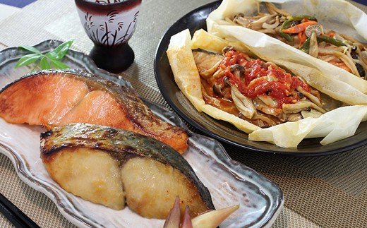 （改）レンジで簡単!閖上海鮮西京漬け＆包み焼きセット 簡単 西京漬 冷凍 西京漬 さらわ 西京漬 目鯛 西京漬 ぶり 西京漬 銀鮭 包み焼き 鰆 包み焼き 鰤 包み焼き