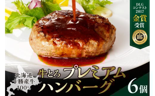 牛とろプレミアムハンバーグ 150g×6 牛とろ ハンバーグ 簡単調理 惣菜 ハンバーグ 国産 牛肉100% 焼くだけ 時短 おかず 手軽 牛肉 冷凍 北海道 清水町_S006-0186