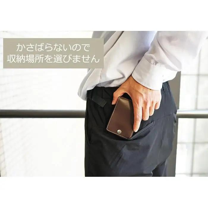 【レッド】FOOTANブランド　本革小銭入れ・カードケース・コインケース