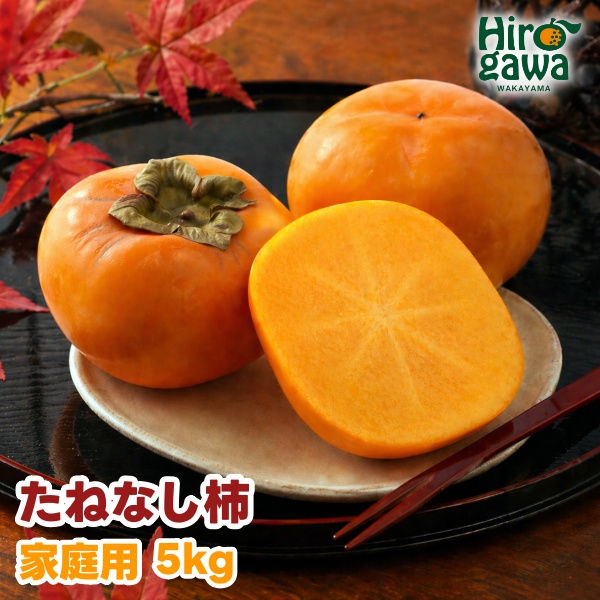 【ふるさと納税】 たねなし柿 5kg 家庭用 / 柿 刀根早生 平核無柿 富有柿 ※2026年9月下旬から11月上旬に順次発送 ※北海道・沖縄・離島への配送不可  【ikd504-c-5】