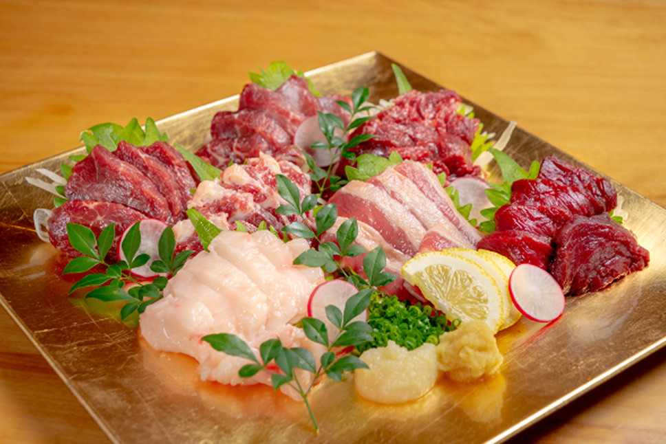 熊本 安坐 国産 馬刺し 7種 食べ比べ 匠馬刺し醤油付き 計350g