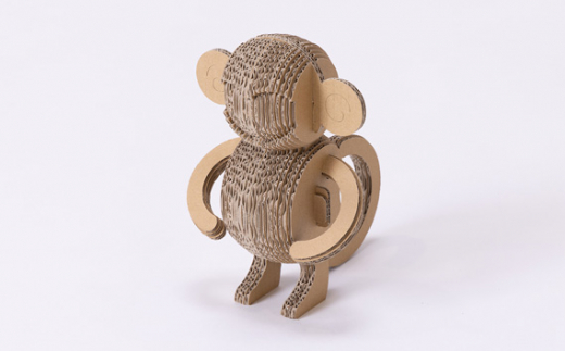 段ボール製工作キット　干支シリーズ　サル ／ インテリア 情操教育 愛知県 No.221