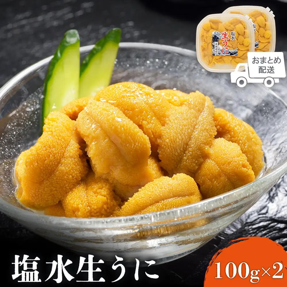 北海道産 塩水ウニ 200g  (100g×2パック） 【6月上旬から8月中旬発送予定】【0211802】