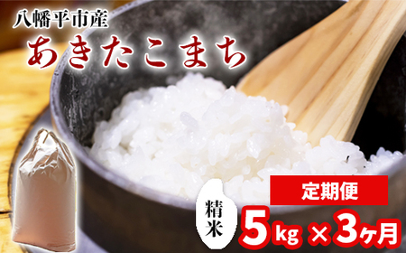 新米 先行予約 【令和8年産】 あきたこまち 精米 5kg ×3ヶ月定期便 《2026年11月より順次発送開始予定》 ／ 白米 岩手県産 中沢農産