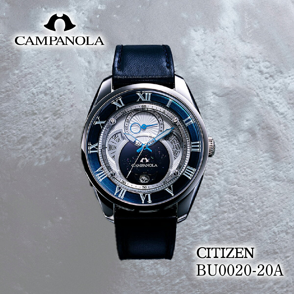 【ふるさと納税】CITIZEN CAMPANOLA BU0020-20A 紺瑠璃 | シチズン citizen カンパノラ 腕時計 時計 正規品 メンズ ビジネス スーツ カジュアル フォーマル 贈答 贈答用 ギフト プレゼント 父の日 国内製造 国産 サファイアガラス ステンレス 防水 埼玉県 所沢市