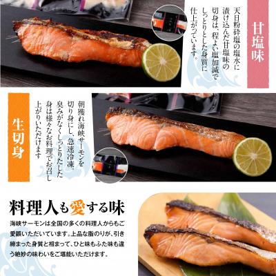 ふるさと納税 むつ市 海峡サーモン 特選切身セット10切 (5種10点) |  | 02