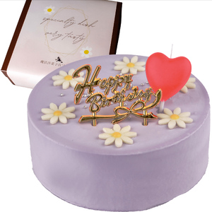 【着日指定可】誕生日 センイルケーキ 4号 直径13.5cm 2人～4人分 285g 【バースデー飾り付】【パステルパープル】| ケーキ ケーキ ケーキ ケーキ【IT027purple】
