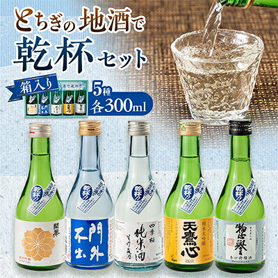 【ふるさと納税】とちぎの地酒で乾杯セット(300ml×5本)【1559752】