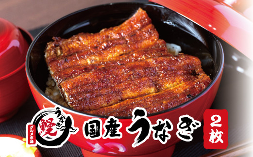 国産うなぎ 蒲焼 大サイズ２枚(合計約300g)薬味付【太地グルメ市場】