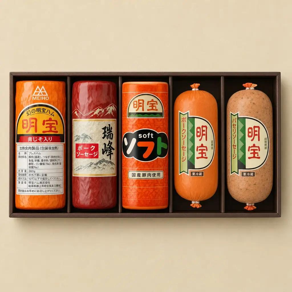 ハム 明宝ハム3種類 ソーセージ2種類