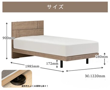 フランスベッド ライフトリートメント LT-101F（脚付タイプ）セミダブル【マットレスセット】S-218