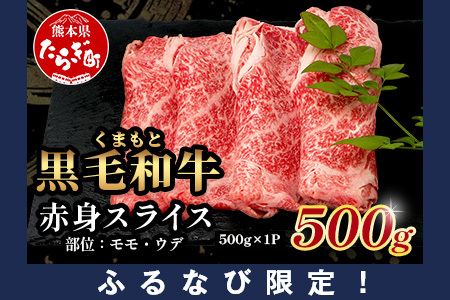 【ふるなび限定】くまもと黒毛和牛 赤身 スライス 500g FN-Limited-VO 113-0543