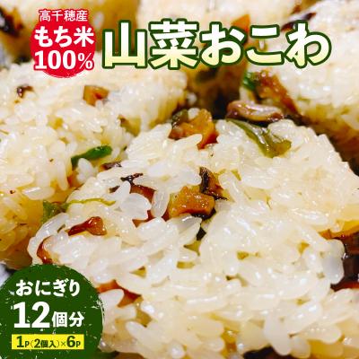 ふるさと納税 高千穂町 高千穂町産もち米100%使用!山菜おこわ(冷凍)