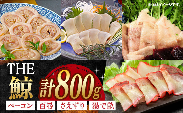 
THE　鯨 約200g×4パック 約800g 長崎県/中島（鯨）商店 [42ABAK001] ベーコン 刺身 ブロック 冷凍 珍味
