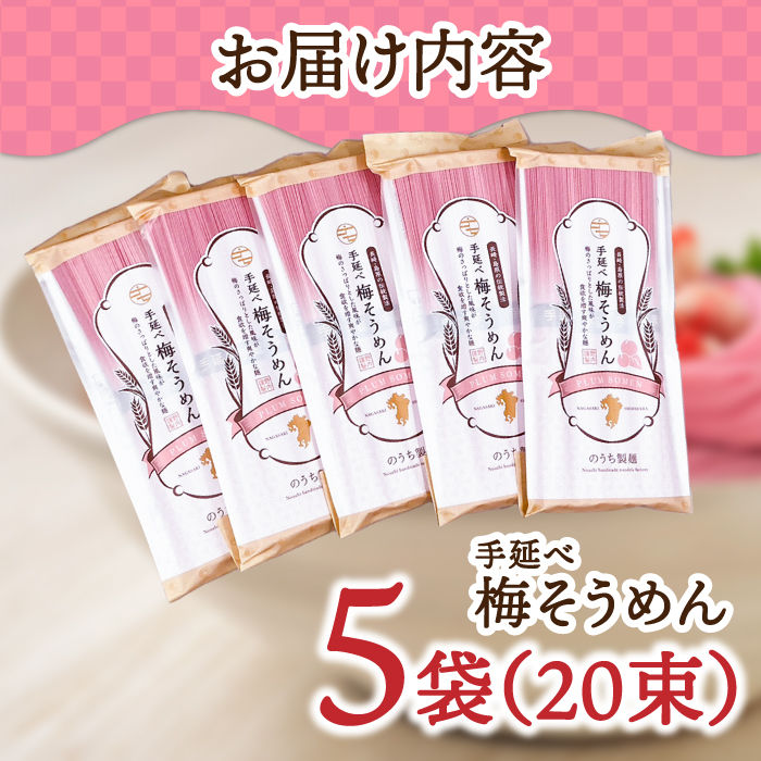 手延べ梅そうめんセット あごだしスープ付き 1.1kg / そうめん 素麺 麺 乾麺 梅 うめ ウメ / 南島原市 / のうち製麺 [SAF043]_イメージ4