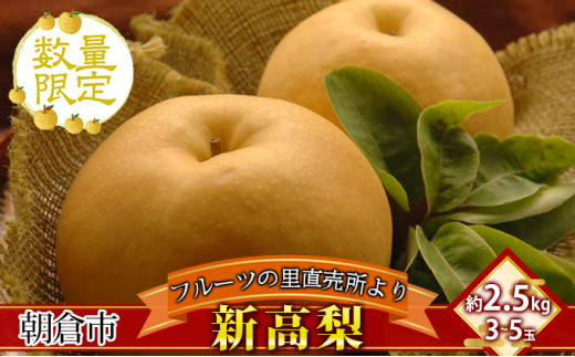 
フルーツの里の直売所より 新高梨 2.5kg
