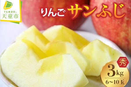 りんご ( サンふじ ) 3kg フルーツ 果物 山形 08-04-011