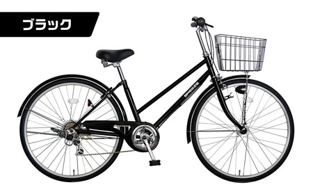 完成品でお届け！シティサイクル26インチ シマノ 外装6段変速【ブラック（BK）】｜京都 自転車専門店 人気 自転車 BREEZE-FBZE-266OL