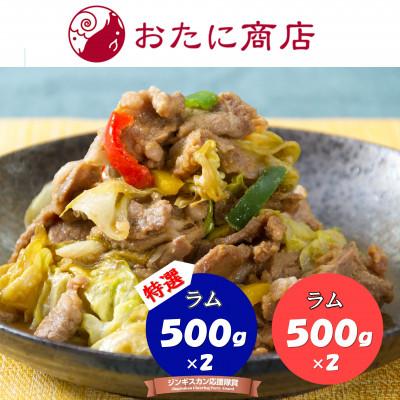 ふるさと納税 北見市 のんたのジンギスカン食べ比べセット(味ラム500g×2・特味ラム500g×2)