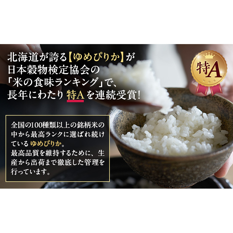 【3ヵ月連続定期便】北海道産 ゆめぴりか 無洗米 2kg 米 特A 獲得 白米 ごはん 定期便 定期配送 3ヵ月 道産米 ブランド米 2キロ お米 ご飯 米 北海道米 JAふらの ホクレン ホクレン米