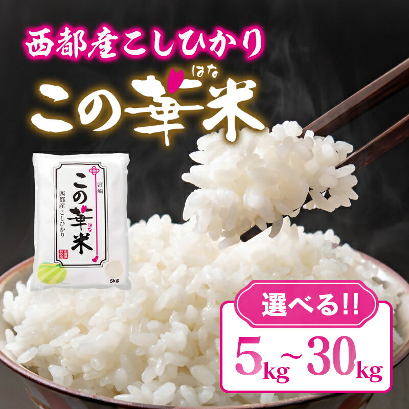 【ふるさと納税】【令和7年産 新米 先行予約】【選べる】この華米 こしひかり 5kg～10kg＆単品・定期便 【※9月より順次発送予定】　精米済み 有田 白米 早場米 夏収穫 コシヒカリ 米 送料無料 農家直送