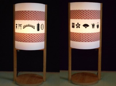 着物生地で作ったおしゃれな行灯（あんどん） 日本の文化