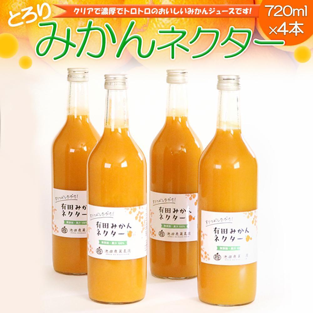 【ふるさと納税】とろり　みかんネクター720ml×4本［IKE227］ | フルーツ 果物 くだもの 食品 人気 おすすめ 送料無料