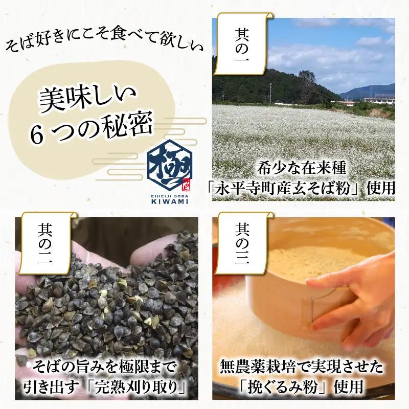 蕎麦 極 乾麺  (つゆ付き) 3袋 6人前 蕎麦 永平寺 福井