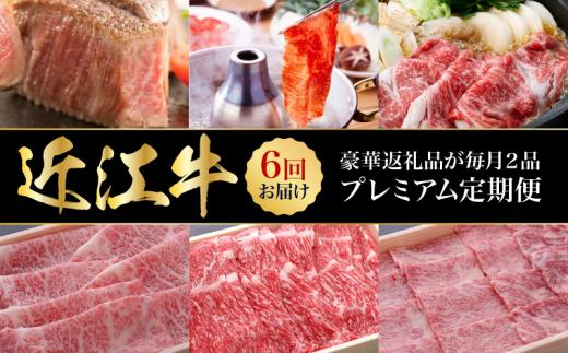 【豪華返礼品6回】近江牛プレミアム定期便    霜降り 焼肉用 認定近江牛 抜群の旨味 濃厚な味わい 牛肉 肉 焼き肉 バーベキュー BBQ 産地直送 国産 お取り寄せ 守山市 AJ-T004
