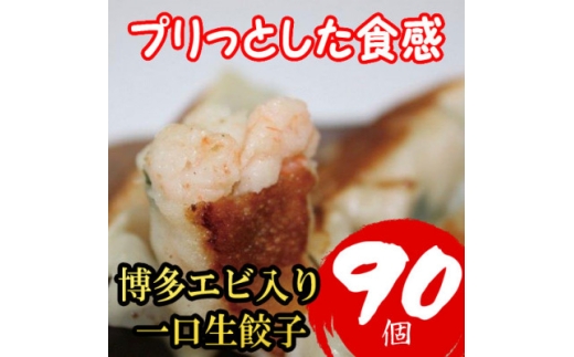 博多エビ入り一口生餃子 90個 小分けに便利な6パック　創業40年以上福岡老舗会社製造 (福岡県)【1763812】