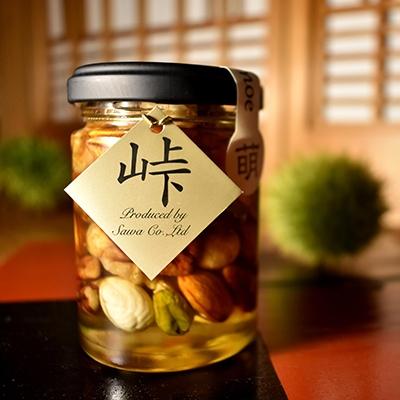 ふるさと納税 九度山町 【2025年3月下旬発送】ナッツの蜂蜜漬【峠プレミアム　萌(MOE)】〜熊野古道　峠の蜂蜜×ナッツ