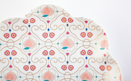 【有田焼】【其泉・ギフト箱】くだものシリーズ もも 銘々皿 2点 / 佐賀県 / 株式会社賞美堂本店 [41APAQ013]