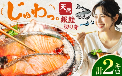 銀鮭　切り身　2kg　広川町 / 株式会社イールファクトリー [AFBS026]