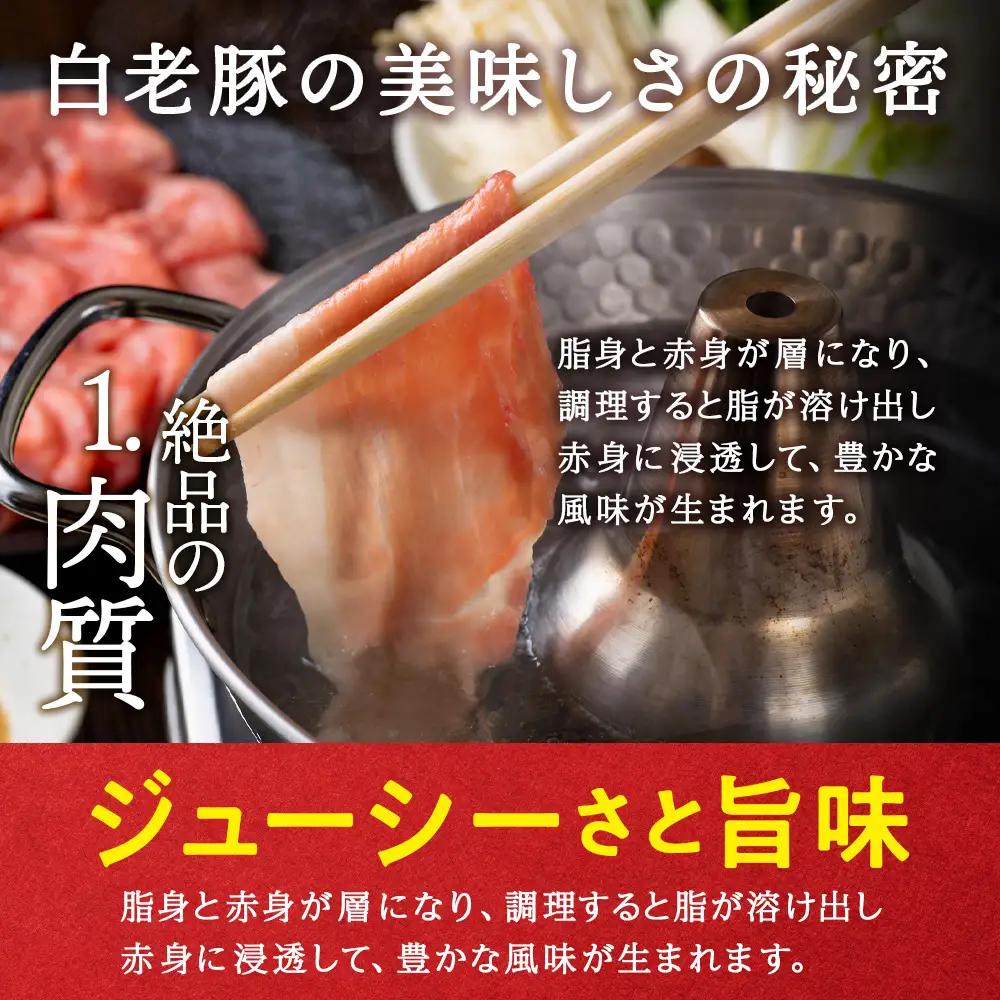 【定期便 12カ月】北海道産 白老豚 ロース しゃぶしゃぶ用 300g×4パック BV051