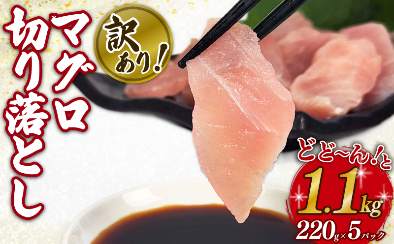 訳あり マグロ 鮪 切り落とし 1.1kg 220g × 5 パック 外湾漁業協同組合 国産マグロ 天然マグロ ビンチョウ キハダ メバチ クロ 刺身 刺し身 簡易包装 わけあり 魚 魚介 国産 天然 三重 南伊勢町 伊勢 志摩 1万円 10000円