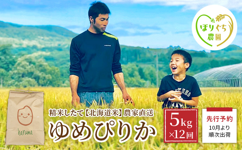 【先行予約2024年産米・10月より順次出荷】【12ヶ月定期便】北海道赤平産ゆめぴりか5kg 精米したて直送