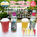 【ふるさと納税】フルーツビール ノンアルコール クラフトビール 計10本入り 5種類×2本 きんかん、マンゴー、ブルーベリー、レモン、ラズベリー 果物 飲料 炭酸飲料 アルコールゼロ ノンアル ノンアルビール 飲み比べ セット 鹿児島県 薩摩川内市 送料無料