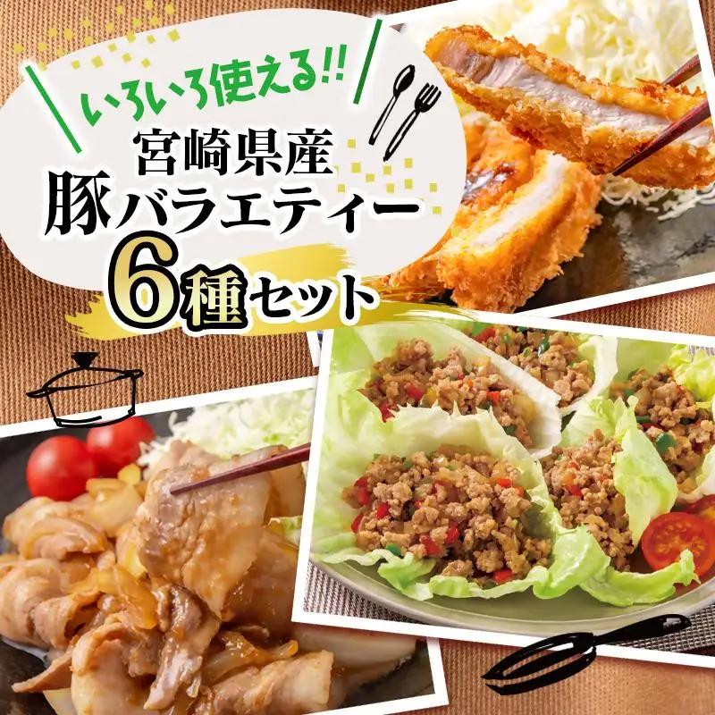 【2週間以内発送】宮崎県産豚肉 ６種 バラエティ2kgセット＜58-26a＞小分け スライス 鍋 トンカツ 餃子等★